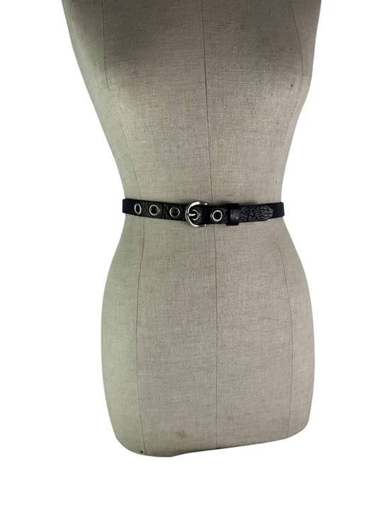 Genuine Vintage MURPHY\'S DAUGHTER Black Leather Eyelet Belt size 34 main image 10